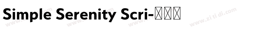 Simple Serenity Scri字体转换